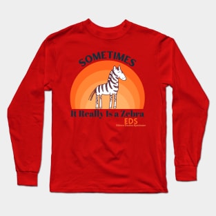 Sometimes It Really is a Zebra EDS Ehlers-Danlos Awareness Long Sleeve T-Shirt